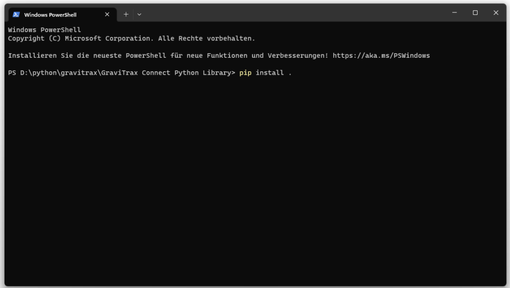 pyproject.toml installieren